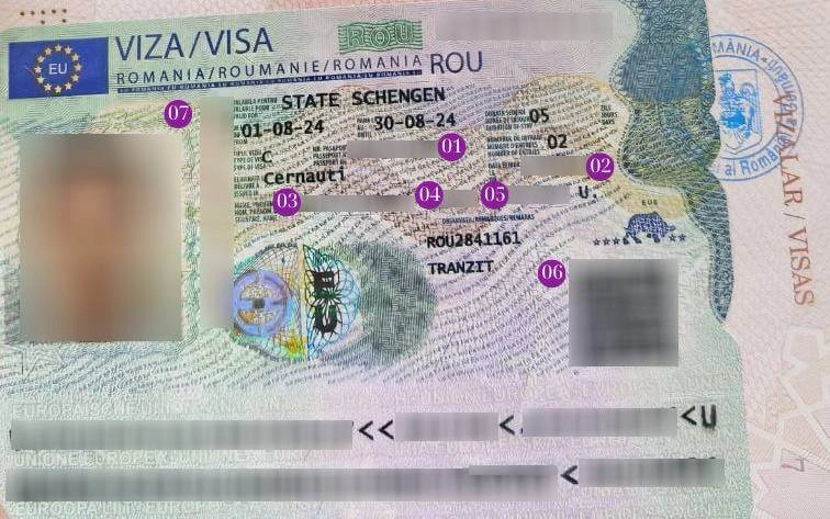 Зразок візи