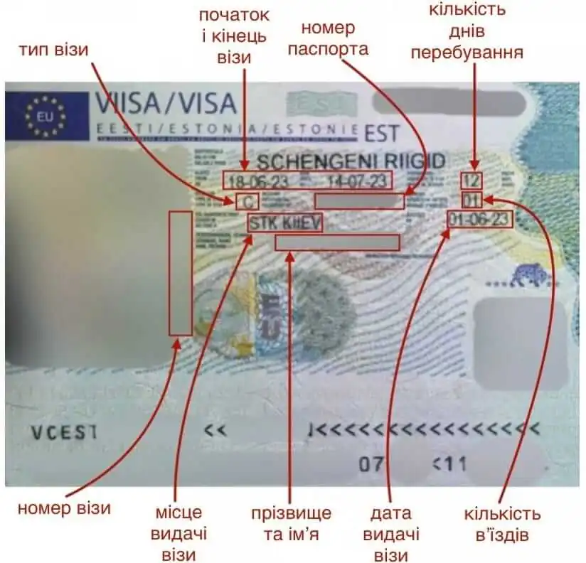 Зразок візи