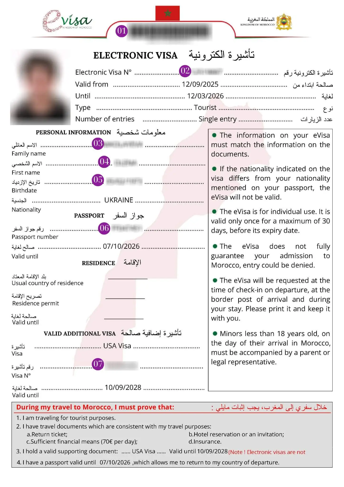 Зразок візи