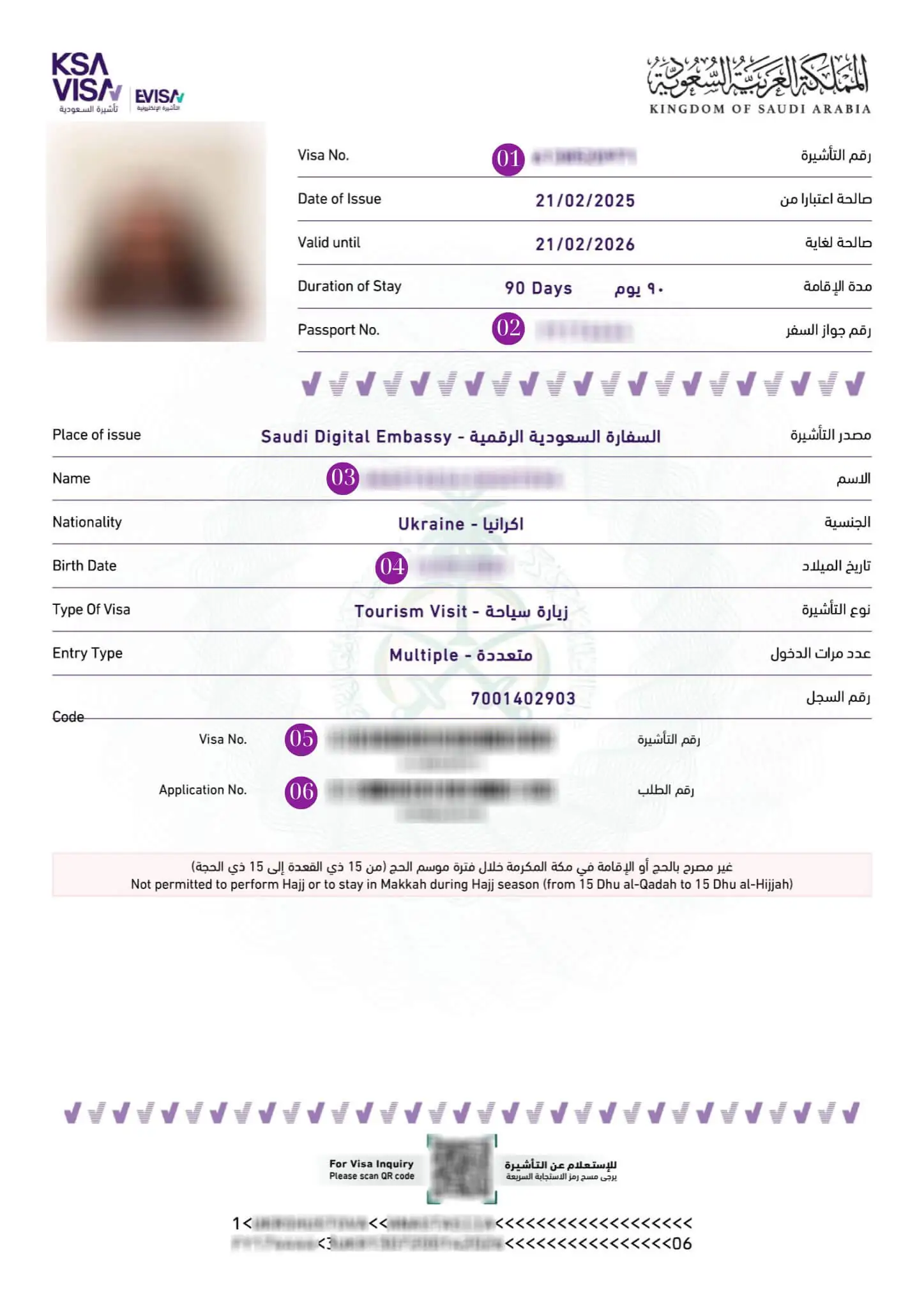 Зразок візи