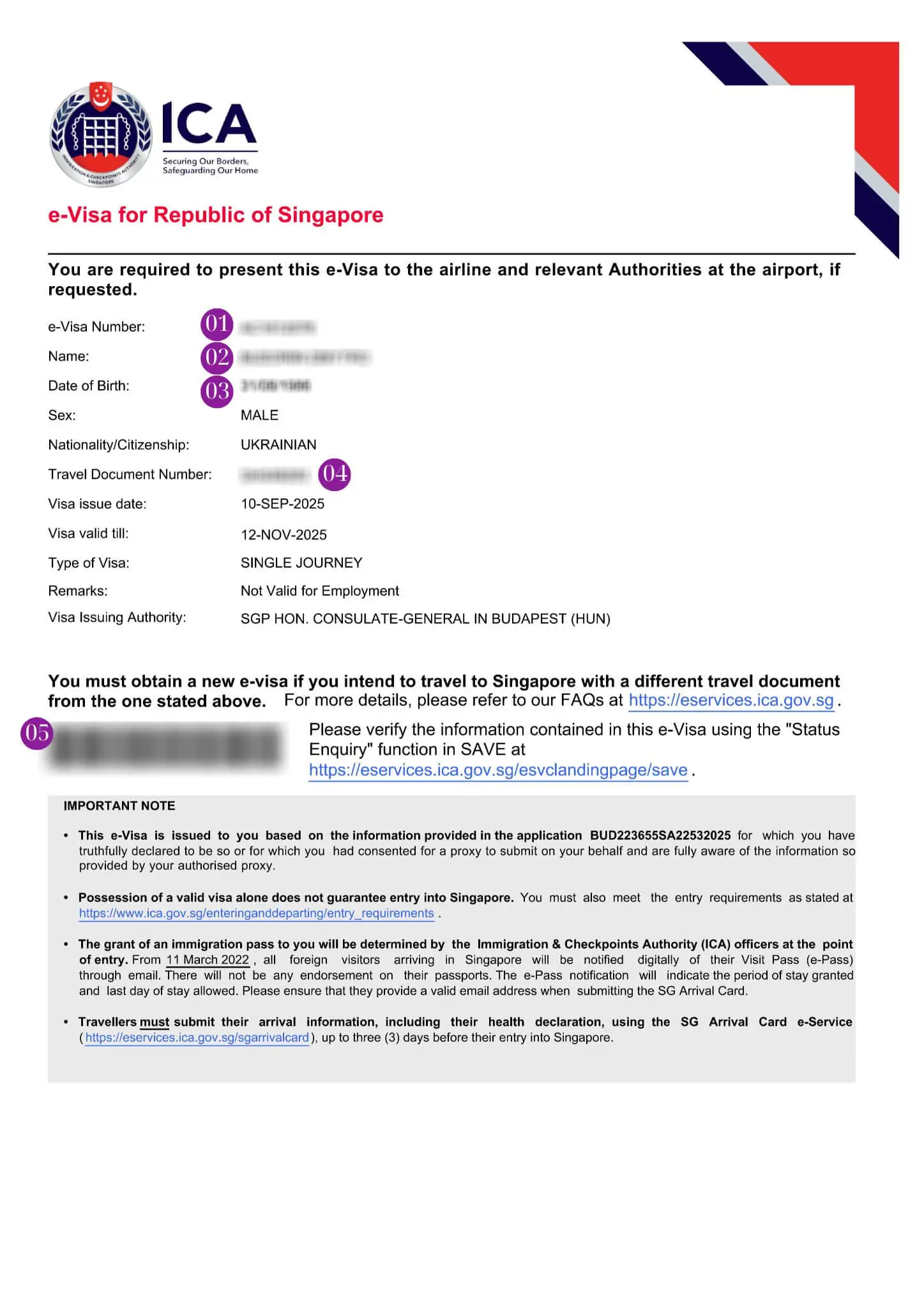 Зразок візи