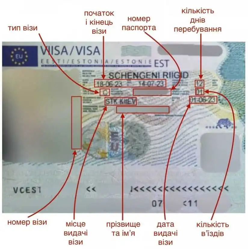 Зразок візи